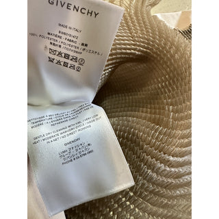 New $2385 GIVENCHY Flared Hem Organza Top Color: PALE GOLDEN One Size Italy
