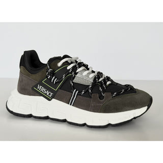 Versace Men's Greca Sneakers Gray/Green 10.5 US (43.5 Euro) IT 1021490 IT NIB