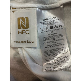 Stefano Ricci Men's Embroidered Chain Logo T-Shirt XL White Italy New $750
