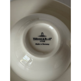 Villeroy & Boch New Cottage Espresso Cup Saucer Set 4 Pc White Germany NIB