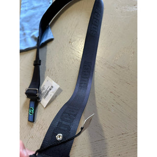 New Gucci Men’s Gucci Print Canvas/Leather Belt Black 110/44 778889