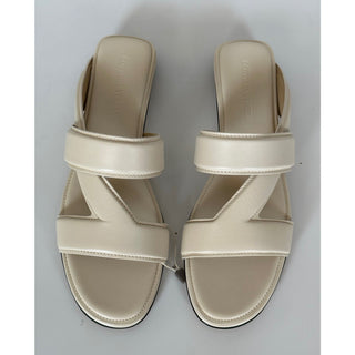 NIB $760 Bottega Veneta Calf Leather Mule Sandals Shoes Sea Salt 9.5 US 651374