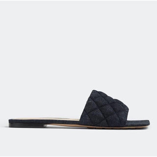 Bottega Veneta Indigo Denim Flat Sandals 8 US (38 Euro) 708906 Italy NWT $890
