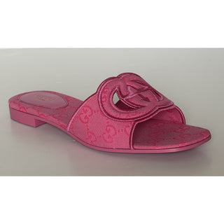 Gucci Interlocking G Pink Sandals 8 US (38 Euro) Italy 790447 NIB