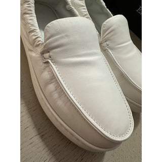 Ermenegildo Zegna Couture Leather Slippers Sneakers Shoes White 10 US New $860