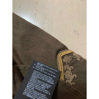 NWT $1490 Saint Laurent Men Western Shirt Green S ( 38/15 ) Italy