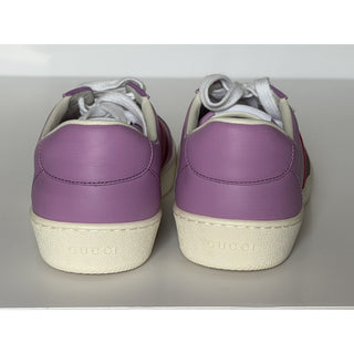 Gucci Women’s Web Leather Sneakers Wisteria Purple Pink 7.5 US (37.5) 858533 NIB