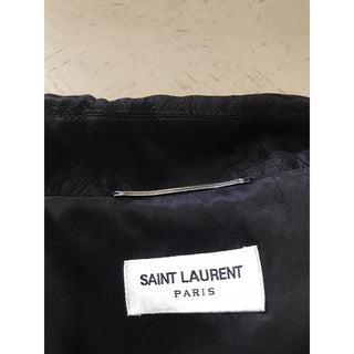 New $2690 Saint Laurent Zipped Raglan Jacket Coat Black 40 US ( 50 Eu ) Italy
