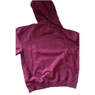 New $1550 Gucci Men Brushed Cotton Jersey Hooded Sweatshirt Burgundy Size L