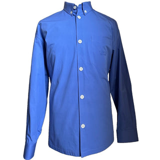 New $1800 Gucci Men’s Super Heavy Popeline Shirt Blue Size 52 Eu /XL