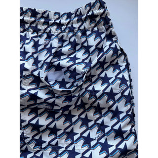 Gucci Geometric Star Print Swim Shorts Blue/White Men 30 US (46 Euro) 790916 NWT