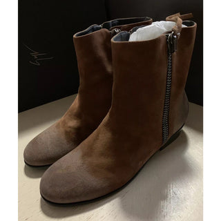 New $1190 Giuseppe Zanotti Mens Suede Boots Shoes DK Brown 8 US ( 41 Eu ) Italy