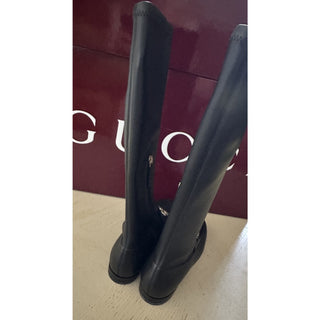 NIB Gucci Women Jordaan knee-high boots Black Size 6 US/36 Eu 827860