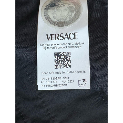 Versace Heritage Print Black Drill Fabric Shorts 50 Euro (34”) 1014373 NWT $900