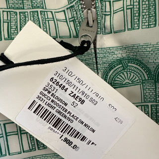 NWT $1900 Gucci Men's Oversized Track Jacket Green/white Size 42 US/52 Eu Italy