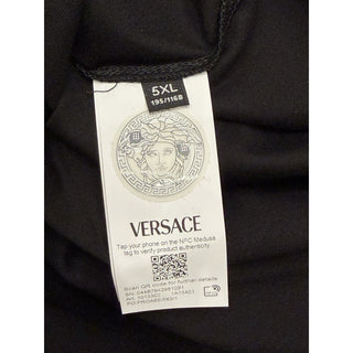Versace Men’s Logo Compact Cotton Jersey T-Shirt Black 5XL 1013302 NWT $800