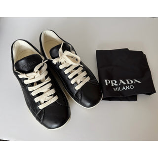 Prada Men's Black Nappa Leather Soft Sneakers 9 US (8 Prada) 2EE429