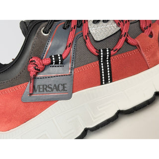 Versace Men's Greca Sneakers Red/Gray 14 US (47 Euro) IT 1021490 NIB