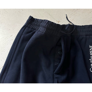 NWT $990 Saint Laurent Men Drawstring Short Pants Black Size L