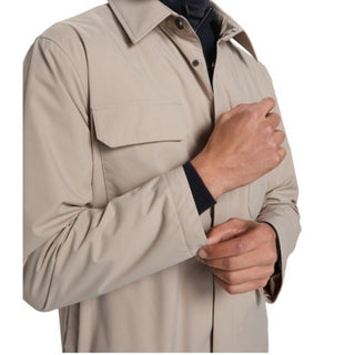 Kiton Men’s Woven Snap Jacket Beige Size 44 US/54 Eu New $3295