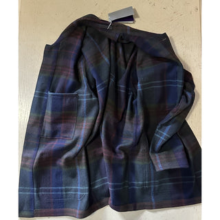 Ralph Lauren Purple Label Men Shadow Plaid Shirt Jacket Size M New $2995 Italy