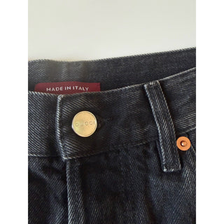 Gucci Women’s Dark Grey Denim Straight Leg Jeans Pants Size 27 Italy 788822 NWT