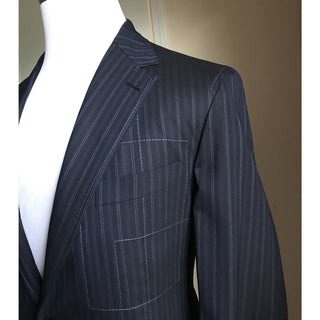 New $2100 Salvatore Ferragamo Sport Coat Blazer DK Blue 40R US ( 50R Eur ) Italy