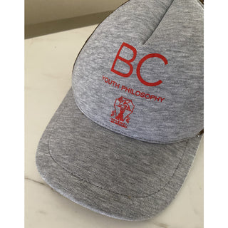 NWT Brunello Cucinelli Boys Baseball Hat Cap LT Gray/Brown Size 6 Italy