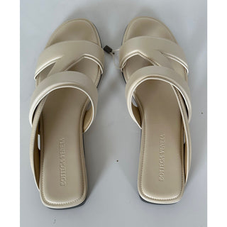 NIB $760 Bottega Veneta Calf Leather Mule Sandals Shoes Sea Salt 9.5 US 651374