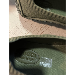 New Gucci GG Logo Sponge Sock Slip On Sneakers Green Size 42 Eu/9 US