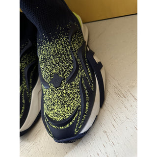 NIB $1190 Fendi Men Contrast Knit High Top Sneakers Shoes Navy/Green 12 US/11 UK