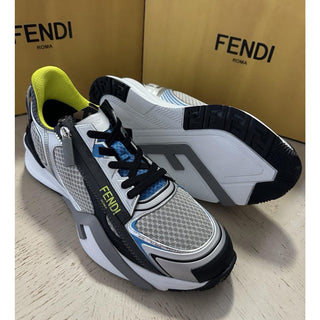 Fendi Flow Sneakers Gray/Blue/Yellow 12 US (11 Fendi) 7E1689 Italy NIB $1190