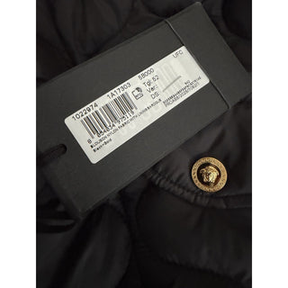Versace Reversible Barocco Palm Quilted Jacket Black Gold 52 Euro 1022974 NWT