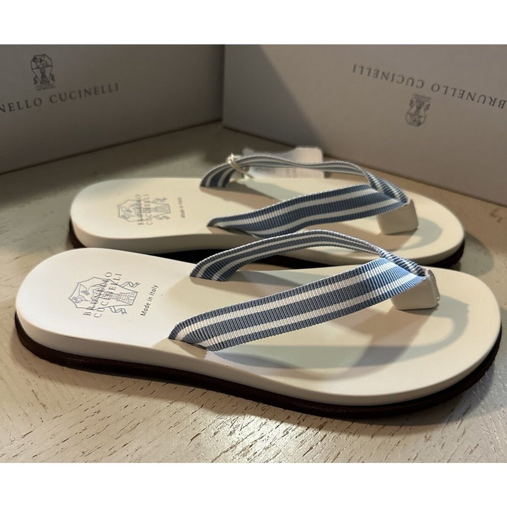 Brunello Cucinelli Men Sandal Shoes Blue/Multi 7 US/40 Eu New $375