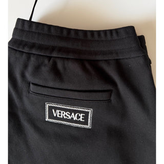 Versace Men's Embroidered Black Activewear Pants 4XL Italy 1012568 NWT $1195