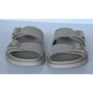 Fendi Men's FF Feel Slide Sandals Beige 8 US/7 UK IT 7X1604 NIB $1050