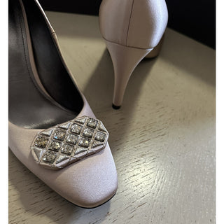 NIB $990 Bottega Veneta Women’s Shoes Crepe Satin Lisse Light Brown US 9(39 EU)