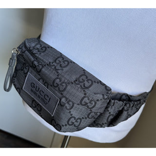 New Gucci Ripstoo GG Large belt bag Gray/Black Size 80/32 767934