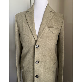 New $3100 Bottega Veneta Men Military Wool Coat Overcoat Chameleon 36 US/46 Eu
