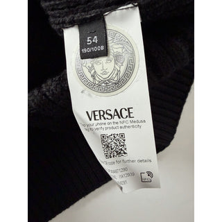 Versace Medusa Embroidered Knit Sweater Black 54 US (64 Eu) 1018402 IT NWT $1620