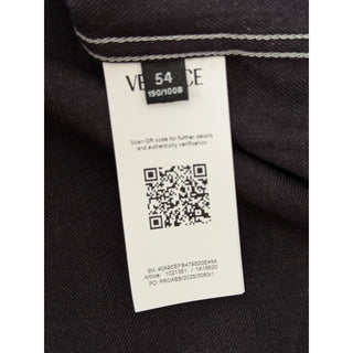 Versace Embroidered Long Sleeve Shirt Charcoal 44 US (54 Eu) 1021351 NWT $1700