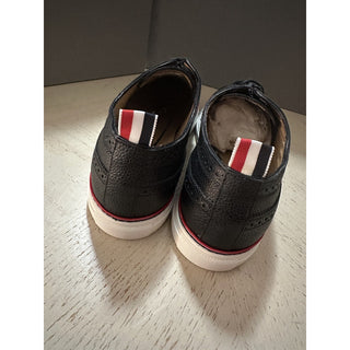 NIB Thom Browne Men Leather Wingtip Oxford Brogues Sneakers Black 12 US/45 EU