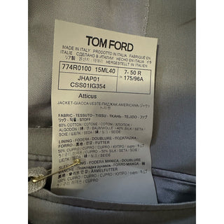 NWT $5650 TOM FORD Men Atticus Sport Coat Jacket Blazer Pebble Gray 40R US/50R E