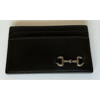 Gucci Horsebit Black Leather Card Case Made in Italy 846952 NWT