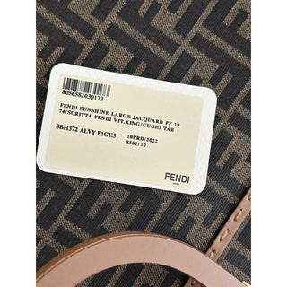 Fendi Roma Jackuard FF Logo Canvas Sunshine Large Tote Bag 8BH372 IT NWT $3450