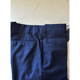 Giorgio Armani Men Wool Dress Pants Navy 34 US/50 Eu New $795