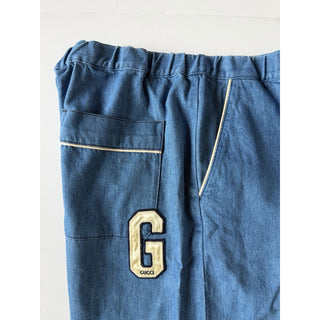 Gucci Denim Bermuda Shorts Bright Blue G Patch Men’s 34 US (50 Eu) 753107 IT NWT