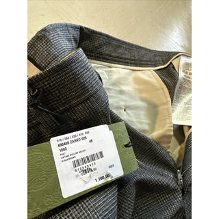 Gucci Men’s Wales Wool Dress Pants Black/Grey/Brown 32 US/48 Eu New $1100
