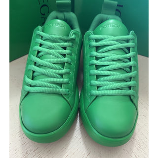 NIB $990 Bottega Veneta Men Leather Sneakers Shoes Green 9 US/42 Eu 716198