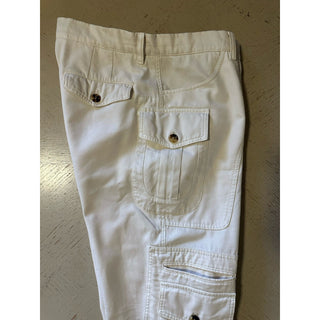 $1390 Brunello Cucinelli Men Cargo Pants Cream 36 US